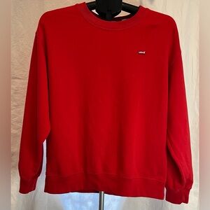 Men’s Levi Red Sweatshirt W/Logo Large
